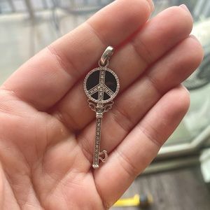 Sterling Silver Peace/Key Pendant Charm
